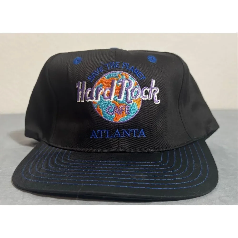 Hard Rock Cafe Atlanta Vintage Snap Back Cap Black